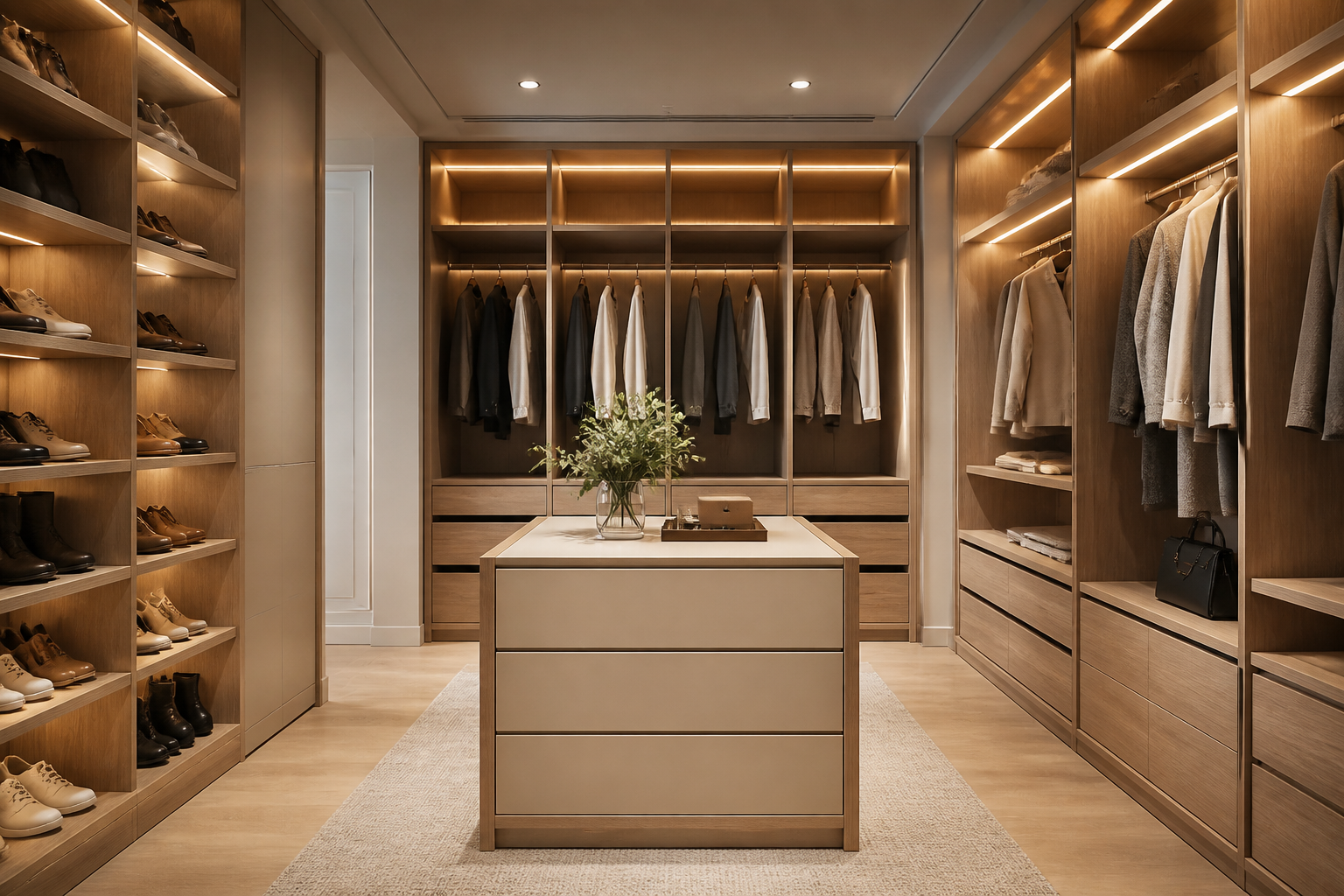 Custom wardrobe cabinetry